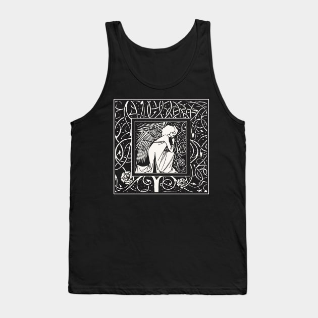 Beardsley Kneeling Angel Tank Top by DISmithArt